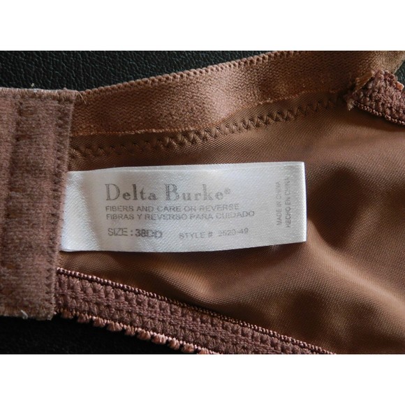 Delta Burke Taupe Bra 38DD Satin Unlined Underwire Bra Size 38DD - Picture 6 of 7
